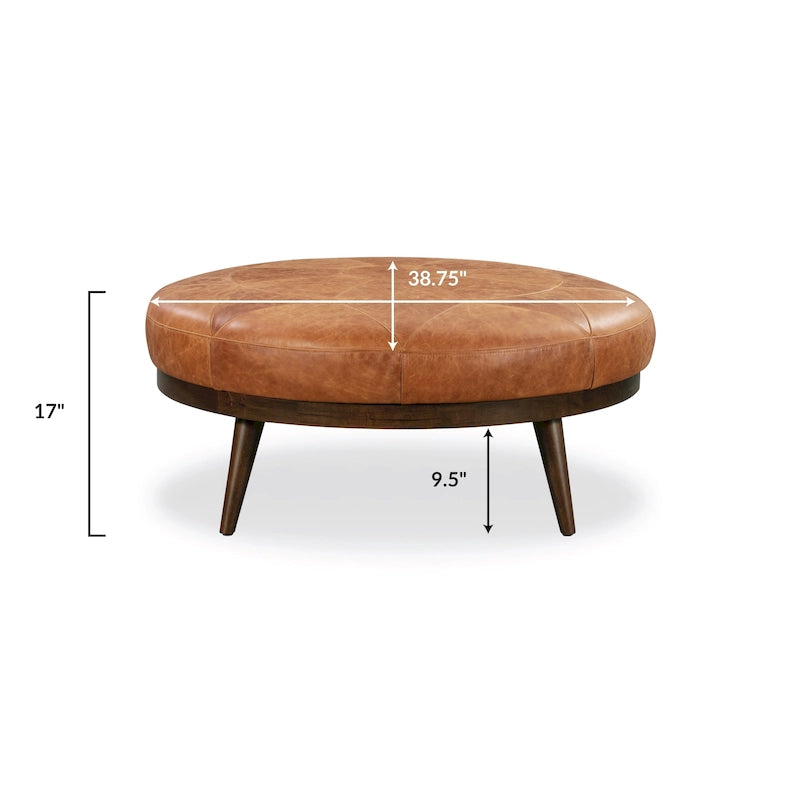 Pouf Gio - Cuir véritable pleine fleur italien