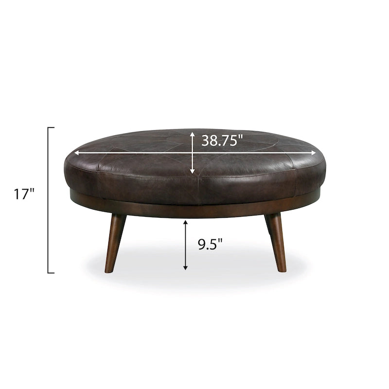 Pouf Gio - Cuir véritable pleine fleur italien