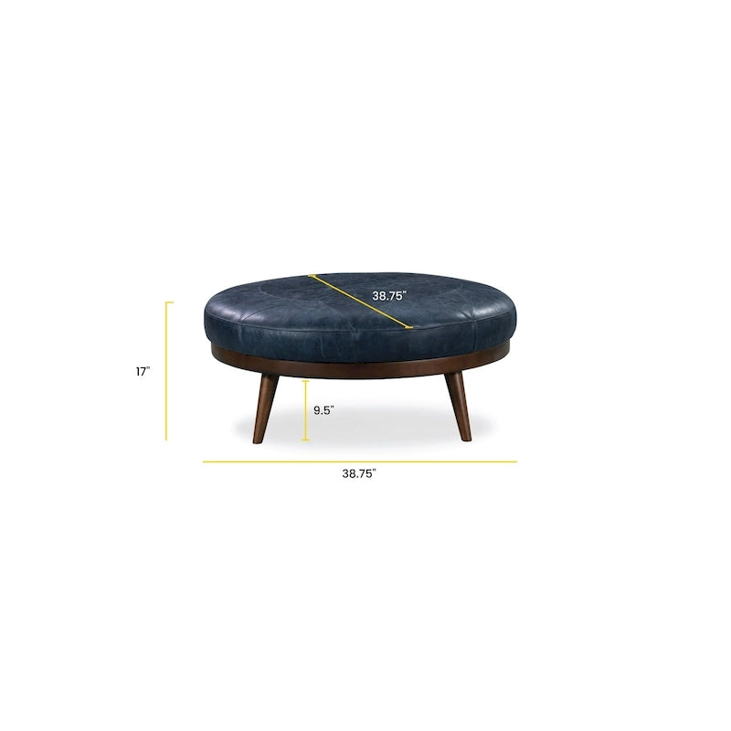 Pouf Gio - Cuir véritable pleine fleur italien