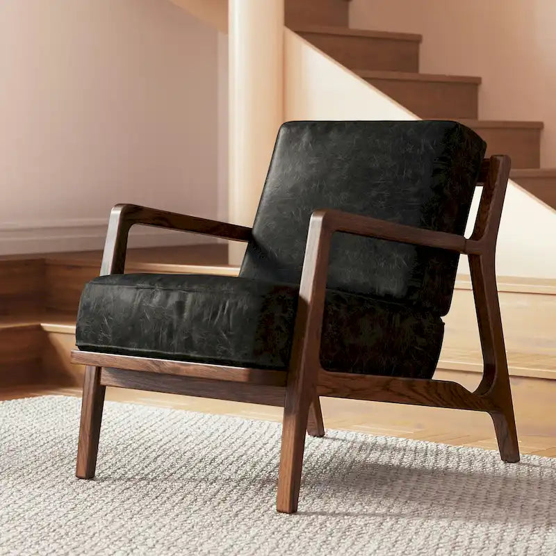 Fauteuil en cuir - Cuir véritable italien pleine fleur