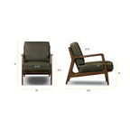 Fauteuil en cuir - Cuir véritable italien pleine fleur