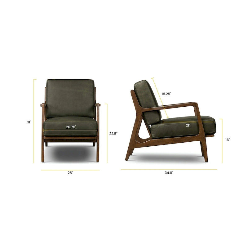 Fauteuil en cuir - Cuir véritable italien pleine fleur