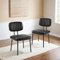 Lot de 2 chaises de salle à manger, chaises d'appoint rembourrées en similicuir pour cuisine et salon