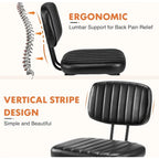 Lot de 2 chaises de salle à manger, chaises d'appoint rembourrées en similicuir pour cuisine et salon
