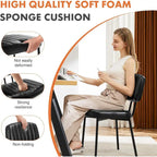 Lot de 2 chaises de salle à manger, chaises d'appoint rembourrées en similicuir pour cuisine et salon