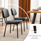 Lot de 2 chaises de salle à manger, chaises d'appoint rembourrées en similicuir pour cuisine et salon