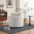 Fauteuil pivotant en velours côtelé moderne, lot de 1