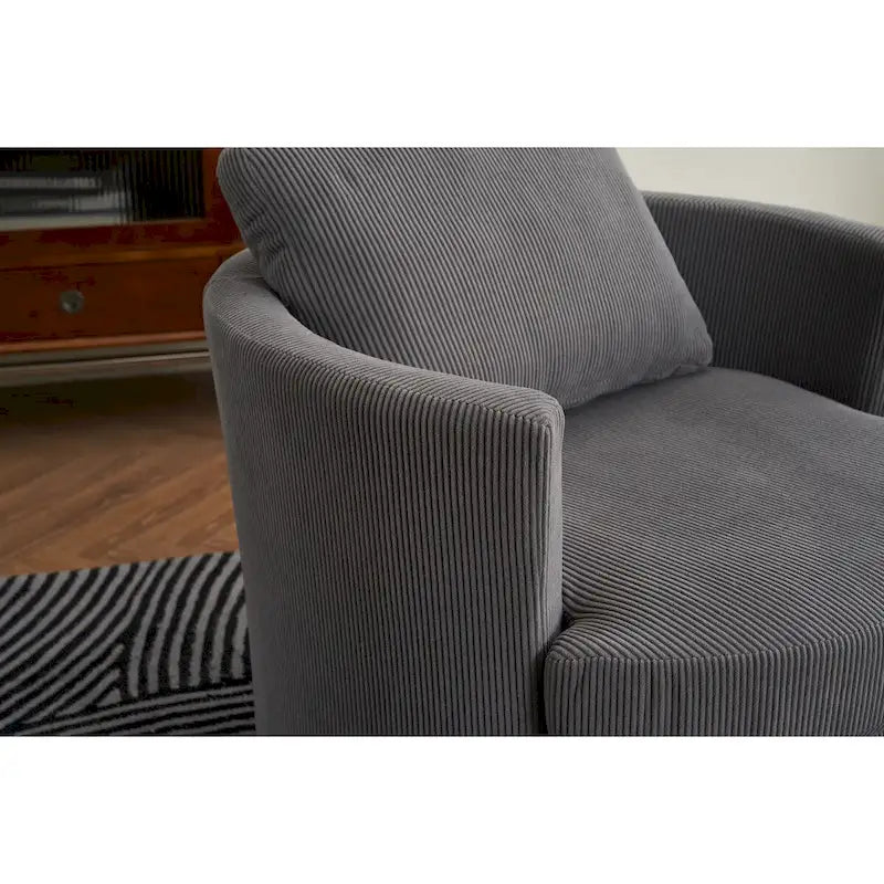 Fauteuil pivotant en velours côtelé moderne, lot de 1