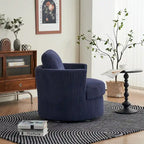 Fauteuil pivotant en velours côtelé moderne, lot de 1