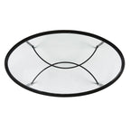 Table basse ovale 45 en verre transparent et noir et métal - 19 H x 45 L x 25 P
