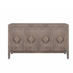 Buffet bas sculpté de fleurs antiques pour le rangement
