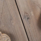 Buffet bas sculpté de fleurs antiques pour le rangement