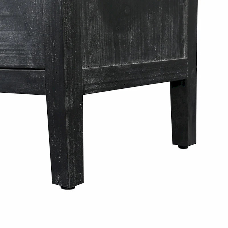Buffet bas sculpté de fleurs antiques pour le rangement