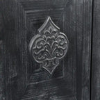 Buffet bas sculpté de fleurs antiques pour le rangement