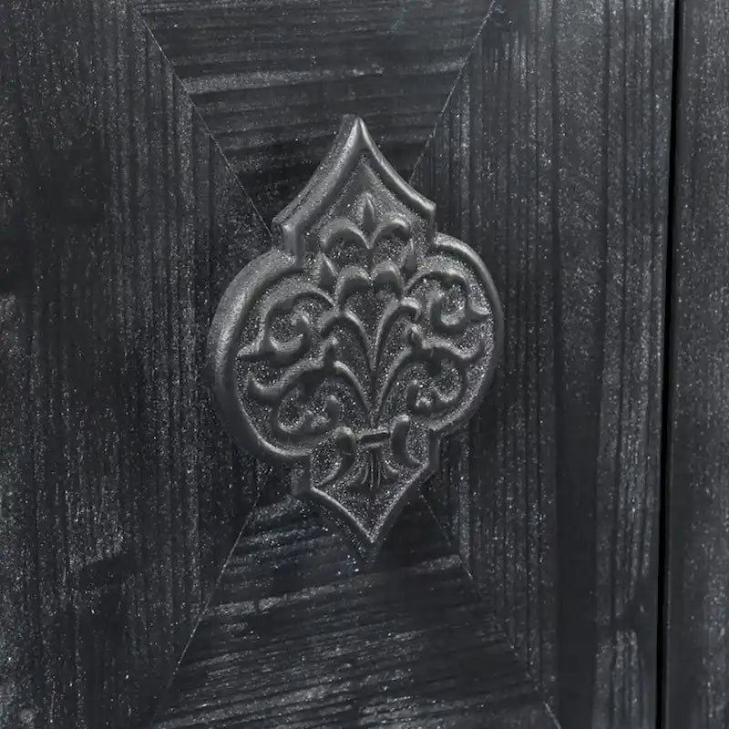 Buffet bas sculpté de fleurs antiques pour le rangement