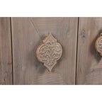 Buffet bas sculpté de fleurs antiques pour le rangement