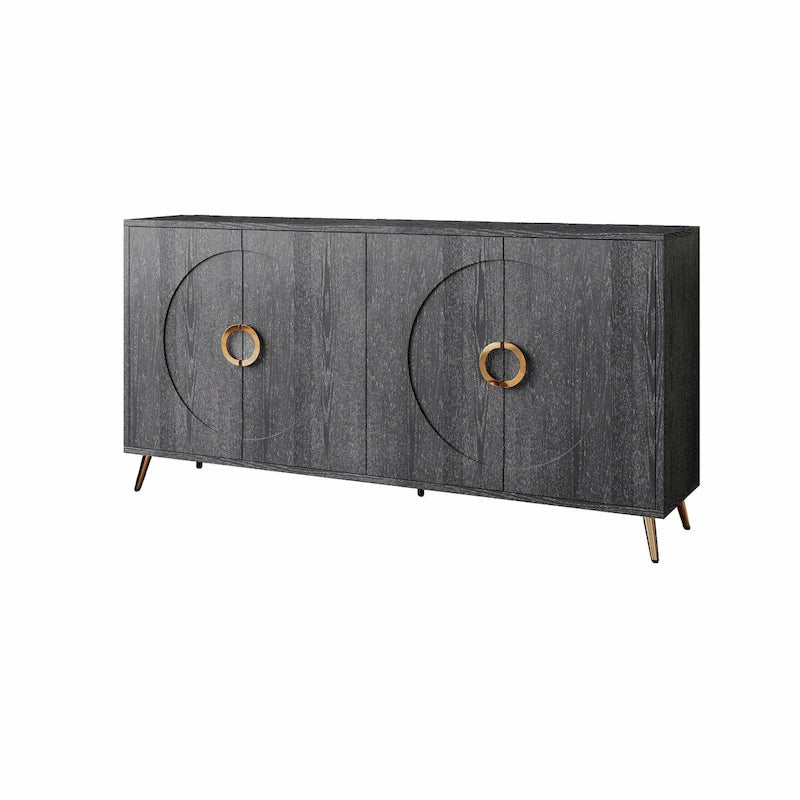Bahut moderne en bois laqué 4 portes