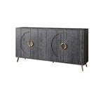 Bahut moderne en bois laqué 4 portes