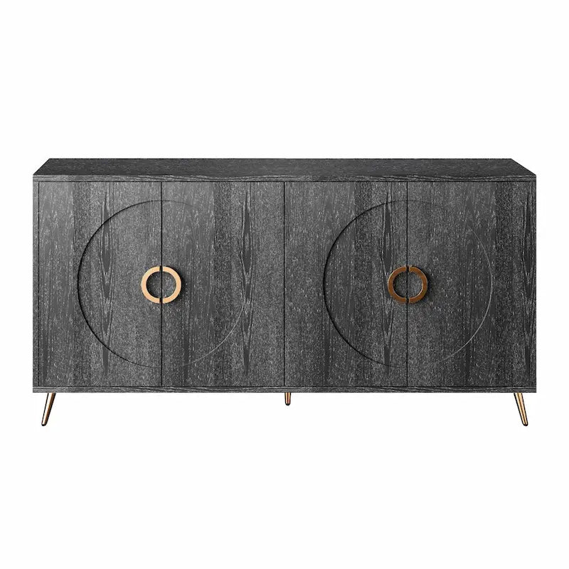 Bahut moderne en bois laqué 4 portes