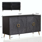 Bahut moderne en bois laqué 4 portes
