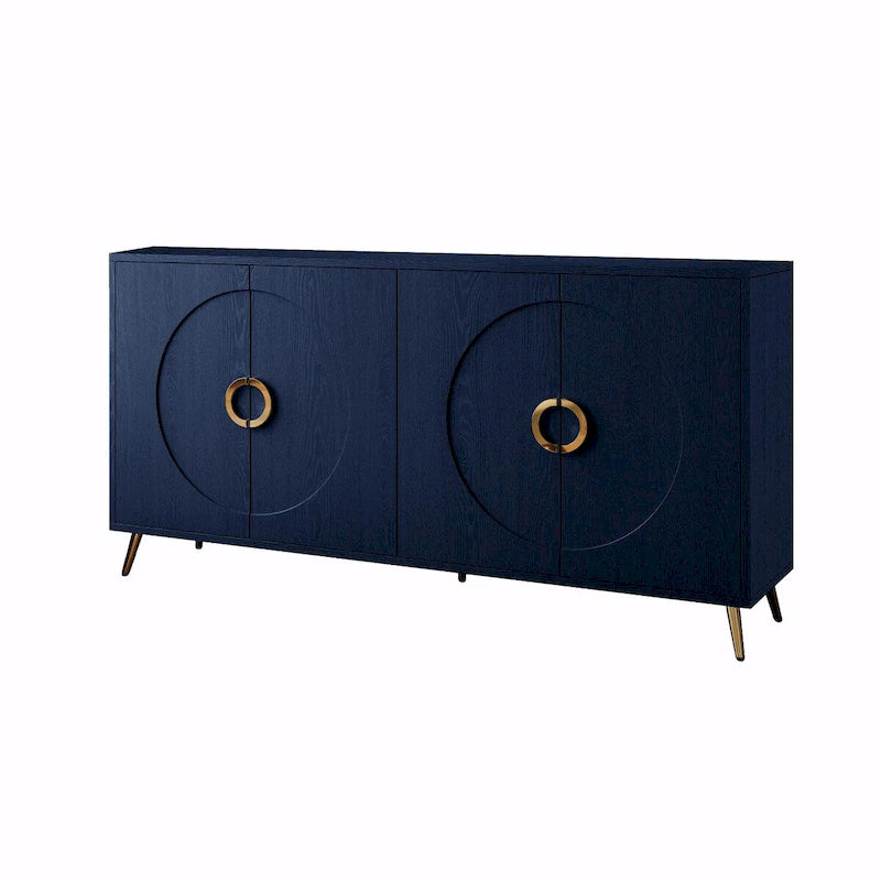 Bahut moderne en bois laqué 4 portes