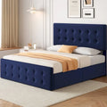 Cadre de lit Queen Size avec 4 tiroirs de rangement et tête de lit